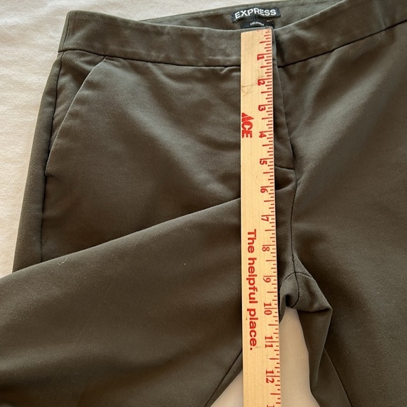 Express Columist Skinny Mid Rise Slim Leg Trouser Dress Pant Black 6R - Picture 9 of 11